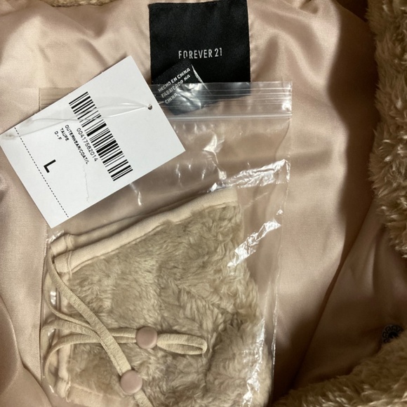 NWT Forever 21 Teddy Jacket W/Matching Face Mask - Picture 3 of 9